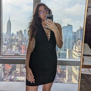 Little Black Dress with Front & Back Slit